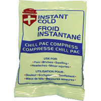 Compresse froide instantan&eacute;e Chill Pac, Froid, Utilisation unique, 4" x 6" O-Max