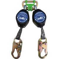 Self Retracting Lanyard with Composite Housing, 7', Web, Swivel O-Max