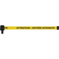 Banni&egrave;re PLUS, Attention - Entr&eacute;e Interdite, 15', Ruban Noir et jaune O-Max