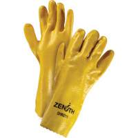 Rough-Finish Chemical-Resistant Gloves, Size 9, 14" L, PVC, Interlock Inner Lining, 47-mil O-Max