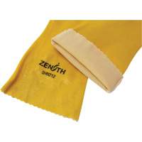 Rough-Finish Chemical-Resistant Gloves, Size 9, 14" L, PVC, Interlock Inner Lining, 47-mil O-Max
