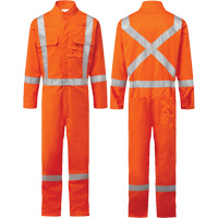 Bizflame&reg; 88/12 Iona 7 oz. FR510 FR Coverall, Size 36, Orange O-Max