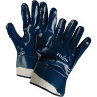 Gants &agrave; poignet de s&eacute;curit&eacute; de poids lourd, 11/2T-Grand, R&ecirc;vetement Nitrile, Enveloppe en Coton O-Max