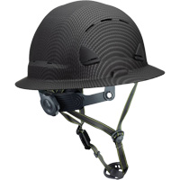 Casque Fibre Metal de style escalade avec bordure compl&egrave;te, R&eacute;pond aux normes CSA type 2, Suspension Rochet, Ventil&eacute; O-Max