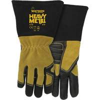 2782 Womans Fired Up MIG/Stick Welding Gloves, Grain Cowhide, Size Small O-Max