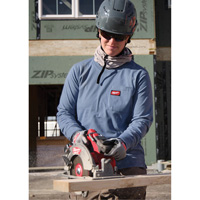 GRIDIRON Long Sleeve Pocket T-Shirt, Women's, X-Small, Blue O-Max