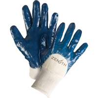 Gants &agrave; doublure interlock de poids moyen, 10/T-Grand, R&ecirc;vetement Nitrile, Enveloppe en Coton O-Max