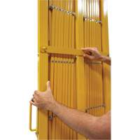 Barri&egrave;re extensible, 84" h x 20' lo, Jaune O-Max