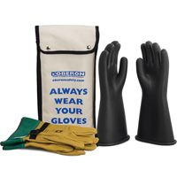 Ensemble de gants en caoutchouc pour l'&eacute;lectricit&eacute; de classe 1, 8, 14" lo, 37 cal/cm², NFPA 70E O-Max