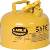 Safety Can for Diesel, Type I, Galvanized Steel, 2.5 US gal., Yellow, FM Approved/UL/ULC Listed O-Max