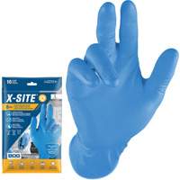 Gants jetables Grippaz, Petit, Nitrile, 8 mils, Sans poudre, Bleu O-Max
