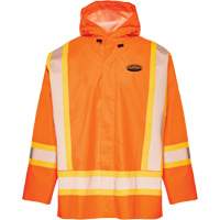 R804 Hurricane Rain Jacket, Small, High Visibility Orange O-Max
