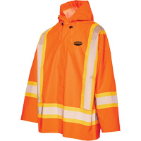 R804 Hurricane Rain Jacket, Small, High Visibility Orange O-Max