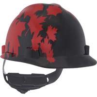 Specialty V-Gard&reg; Hard Hat, Ratchet Suspension, Black/Red O-Max