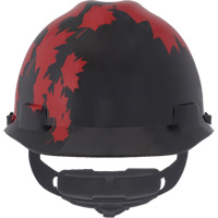 Specialty V-Gard&reg; Hard Hat, Ratchet Suspension, Black/Red O-Max