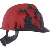 Specialty V-Gard&reg; Hard Hat, Ratchet Suspension, Black/Red O-Max