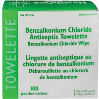 BZK Benzalkonium Chloride Towelette, Towelette, Antiseptic O-Max