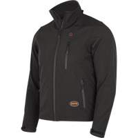 Heated Soft-Shell Jacket, Men's, Small, Black O-Max