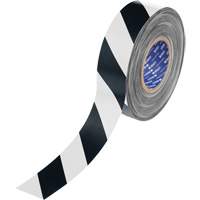 Ruban de marquage pour plancher ToughStripe Max, 2" x 100', Polyester, Noir et blanc O-Max