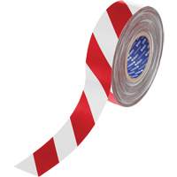 Ruban de marquage pour plancher ToughStripe Max, 2" x 100', Polyester, Rouge et blanc O-Max