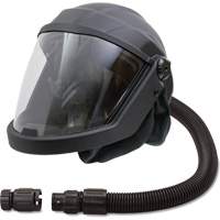 DEFENDER Supplied Air Respirator Shield & Helmet with Flow Adapter, Universal, Facepiece O-Max