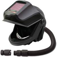 DEFENDER Supplied Air Respirator Shield & Flip-Front Welding Helmet with ADF & No Flow Valve, Universal, Facepiece O-Max