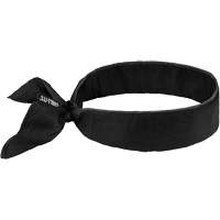 Chill-Its 6702 Cooling Headband with Embedded Polymers & Tie Closure, Black O-Max