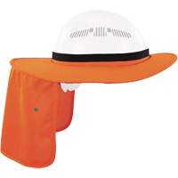 Chill-Its 6661 Universal Hard Hat Brim with Neck Shade, Hi-Vis Orange O-Max
