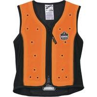 Veste de refroidissement &eacute;vaporatif Chill-Its 6685 avec fermeture &agrave; glissi&egrave;re, Moyen, Orange O-Max