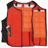 Veste de refroidissement &agrave; changement de phase l&eacute;g&egrave;re avec sachets de recharge Chill-Its 6260, Petit/Moyen, Orange O-Max