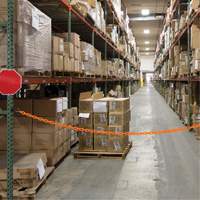 Ensemble de barri&egrave;re &agrave; chaîne magn&eacute;tique pour l'entrep&ocirc;t, Orange O-Max