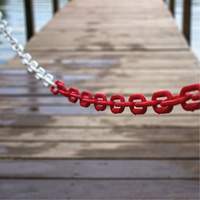 Chaîne de barri&egrave;re en plastique &agrave; deux couleurs, Vert/Blanc O-Max