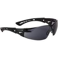 Rush+ BSSI Safety Glasses, Smoke/Grey Lens, Anti-Fog/Anti-Scratch, ANSI Z87+ O-Max