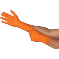 Gants jetables TOUCHNTUFF 93-800, 6,5/7, Latex/N&eacute;opr&egrave;ne/Nitrile, 23,6-mils, Sans poudre, Orange O-Max