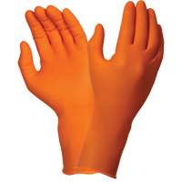 Gants jetables TOUCHNTUFF 93-800, 6,5/7, Latex/N&eacute;opr&egrave;ne/Nitrile, 23,6-mils, Sans poudre, Orange O-Max