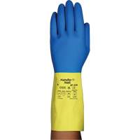 Alphatec&reg; 87-224 Chemical-Resistant Gloves, Size 7, 12.8" L, Neoprene/Rubber Latex, Cotton/Flock-Lined Inner Lining, 26.8-mil O-Max