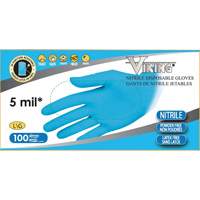 Gants jetables 34600, Petit, Nitrile, 5 mils, Sans poudre, Bleu O-Max