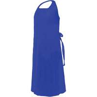 Tablier CoverMe avec encolure d&eacute;coup&eacute;e, Polyur&eacute;thane, 45" lo x 35" la, Bleu O-Max