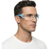 Lunettes de s&eacute;curit&eacute; bleu/blanc Adapt Lite, Lentille Transparent, Antibu&eacute;e/Anti-&eacute;gratignures, ANSI Z87+/R&eacute;pond ou surpasse la norme CSA Z94.3 O-Max