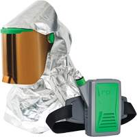 Respirateur &agrave; chaleur radiante Z-Link avec souffleur & montage &agrave; la ceinture, Respirateur &agrave; masque/Capuchon & visi&egrave;re, Pile Lithium-ion O-Max