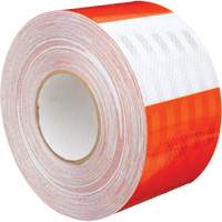 Pellicule souple pour chantiers routiers &agrave; haute intensit&eacute; 382VHIP, 5" la x 150' lo, Orange et blanc O-Max