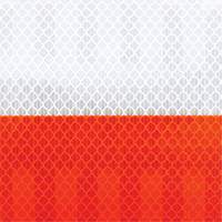 Pellicule souple pour chantiers routiers &agrave; haute intensit&eacute; 382VHIP, 5" la x 150' lo, Orange et blanc O-Max