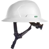 V-Gard H2&reg; Full Brim Safety Helmet, Ratchet Suspension, Non-Vented O-Max