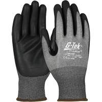 Gants r&eacute;sistant &agrave; la coupe G-Tek avec capacit&eacute; pour &eacute;cran tactile, Taille Moyen, Calibre 18, Rev&ecirc;tement Mousse de nitrile, Enveloppe en PolyKor, ASTM ANSI niveau A4/EN 388 niveau D O-Max