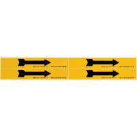 Arrow Pipe Marker, Self-Adhesive, 1-1/8" H x 7" W, Black on Yellow O-Max