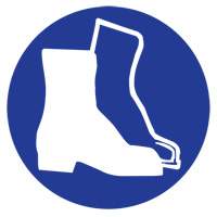Right to Know Pictogram Labels -Boots, Vinyl, Sheet, 1" L x 1-1/8" W O-Max