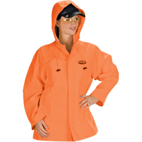 Hurricane Flame Retardant/Oil Resistant Rain Suits - Jacket, 4X-Large, High Visibility Orange O-Max