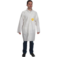 ProShield&reg; 60 Lab Coat, Microporous/Polypropylene, White, Medium O-Max