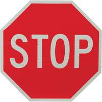 Panneau de signalisation &agrave; deux c&ocirc;t&eacute;s  Stop/Slow  O-Max