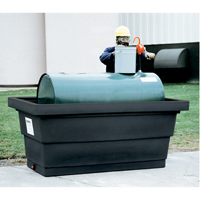 Poly-Tank&reg; Containment Unit 275 With Drain, 82.3" L x 45" W x 35.3" H, 275 US gal. Capacity O-Max